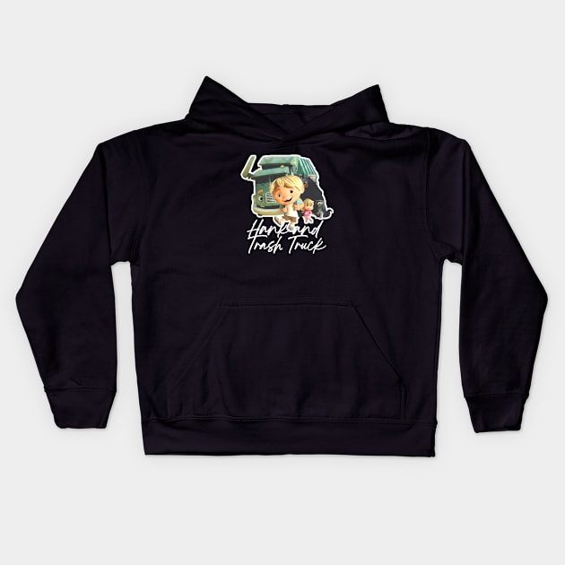 hank and trash truck Kids Hoodie by travin_k